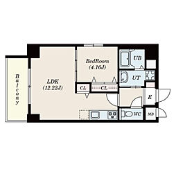 グランデューク新栄 1LDKの間取図画像