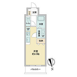ラドゥセール今池 ワンルームの間取図画像