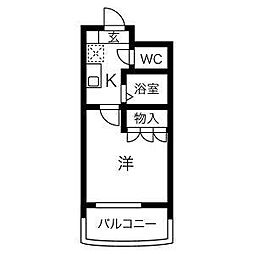 DOLLHOUSE又穂 1Kの間取図画像