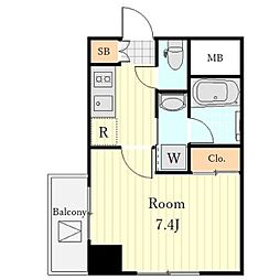レジデンス東別院スクエア 1Kの間取図画像