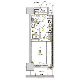 CRESTTAPP新栄 1Kの間取図画像
