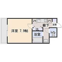 フロンティアU 1Kの間取図画像