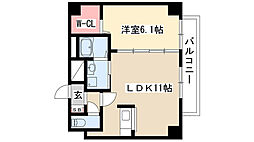 アースヒル東白壁 1LDKの間取図画像