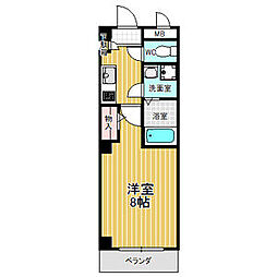 リバーサイドシェル 1Kの間取図画像
