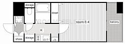 プレサンス泉セントマーク 1Kの間取図画像
