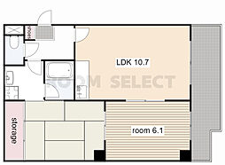 Kコート 2LDKの間取図画像