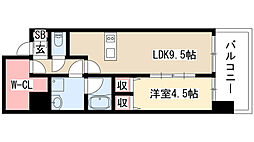 プレサンス錦ラウム 1LDKの間取図画像
