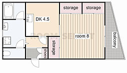 ファインシティ 1DKの間取図画像