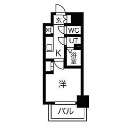 エステート金山 1Kの間取図画像