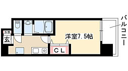 グランカーサ千代田 1Kの間取図画像