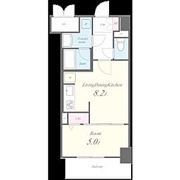 ロータス・ガーデン城南 1LDKの間取図画像
