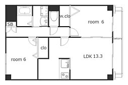 アルページュ 2LDKの間取図画像