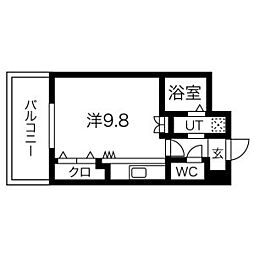 ONTHESPACE ワンルームの間取図画像