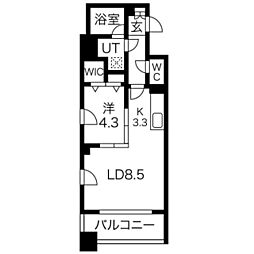 ポルタニグラ千種 1LDKの間取図画像