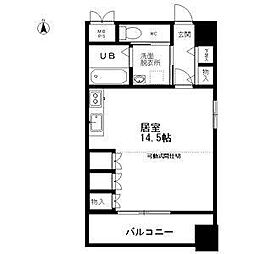 ゴールドヒルズ渡辺 1LDKの間取図画像