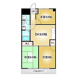森ハイツ 3DKの間取図画像