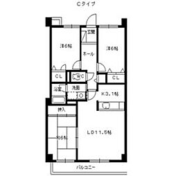 グランハート 3LDKの間取図画像