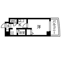 ワピタ名駅 1Kの間取図画像