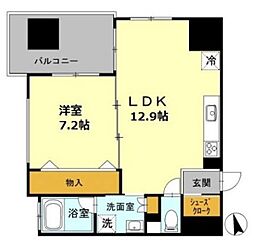 カスタリア伏見 1LDKの間取図画像