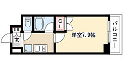 第2コーポ魚半 1Kの間取図画像