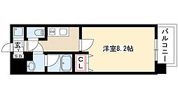 ルクレ新栄レジデンス 1Kの間取図画像
