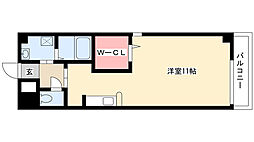 カルティエアラタマ ワンルームの間取図画像