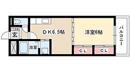 サンフィットスミダ 1DKの間取図画像