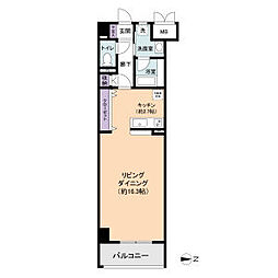 BPRレジデンス金山 ワンルームの間取図画像