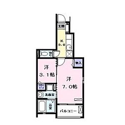 ATヴィレッジ 2Kの間取図画像
