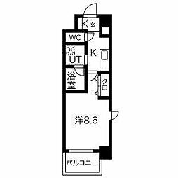PURERESIDENCE名駅南 1Kの間取図画像