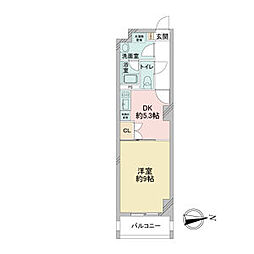 RESIDIA東桜 1DKの間取図画像