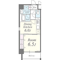 タウンコート御園 1DKの間取図画像