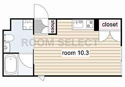 COZY菊井 ワンルームの間取図画像