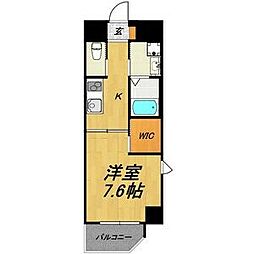 TIARAPALACE天神山 1Kの間取図画像