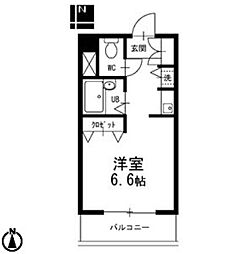 プロクシィスクエア藤見ヶ丘 ワンルームの間取図画像