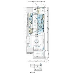 エステムコート名古屋新栄アクシス 1Kの間取図画像