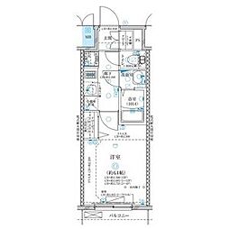ディアレイシャス名古屋太閤通 1Kの間取図画像