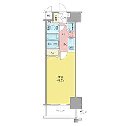 プレサンス名古屋駅前グランヴィル 1Kの間取図画像