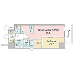 名古屋市千種区今池5丁目マンション 1LDKの間取図画像