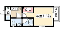 ライブコート泉 1Kの間取図画像