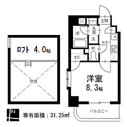 タウンライフ名駅 1Kの間取図画像