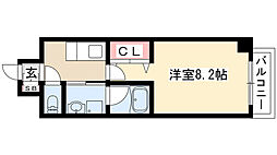 エルスタンザ千代田 1Kの間取図画像