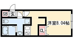 Lapule ワンルームの間取図画像