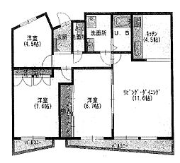 クリーン佐治 3LDKの間取図画像