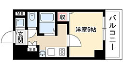 プレサンスナゴヤ桜通ビッグビート 1Kの間取図画像