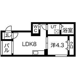 i-CUBE 1LDKの間取図画像
