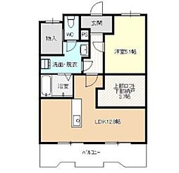 マンション善 1LDKの間取図画像