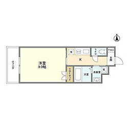 エルメディオ千種 1Kの間取図画像