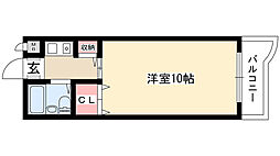 ジョイフル宝ヶ丘 1Kの間取図画像