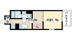 ブランシエスタ泉 1DKの間取図画像